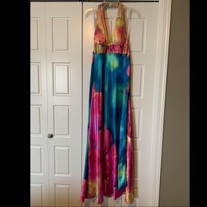 Silk Halter Summer Dress